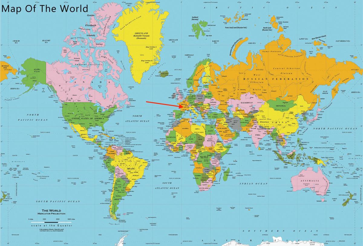 Posizione di Lione sulla mappa del mondo