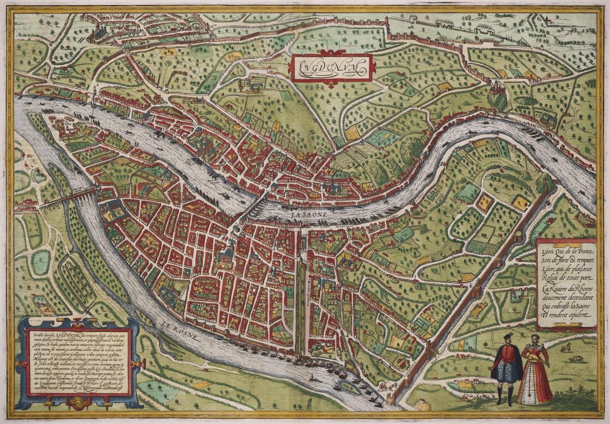 Mappa antica di Lione