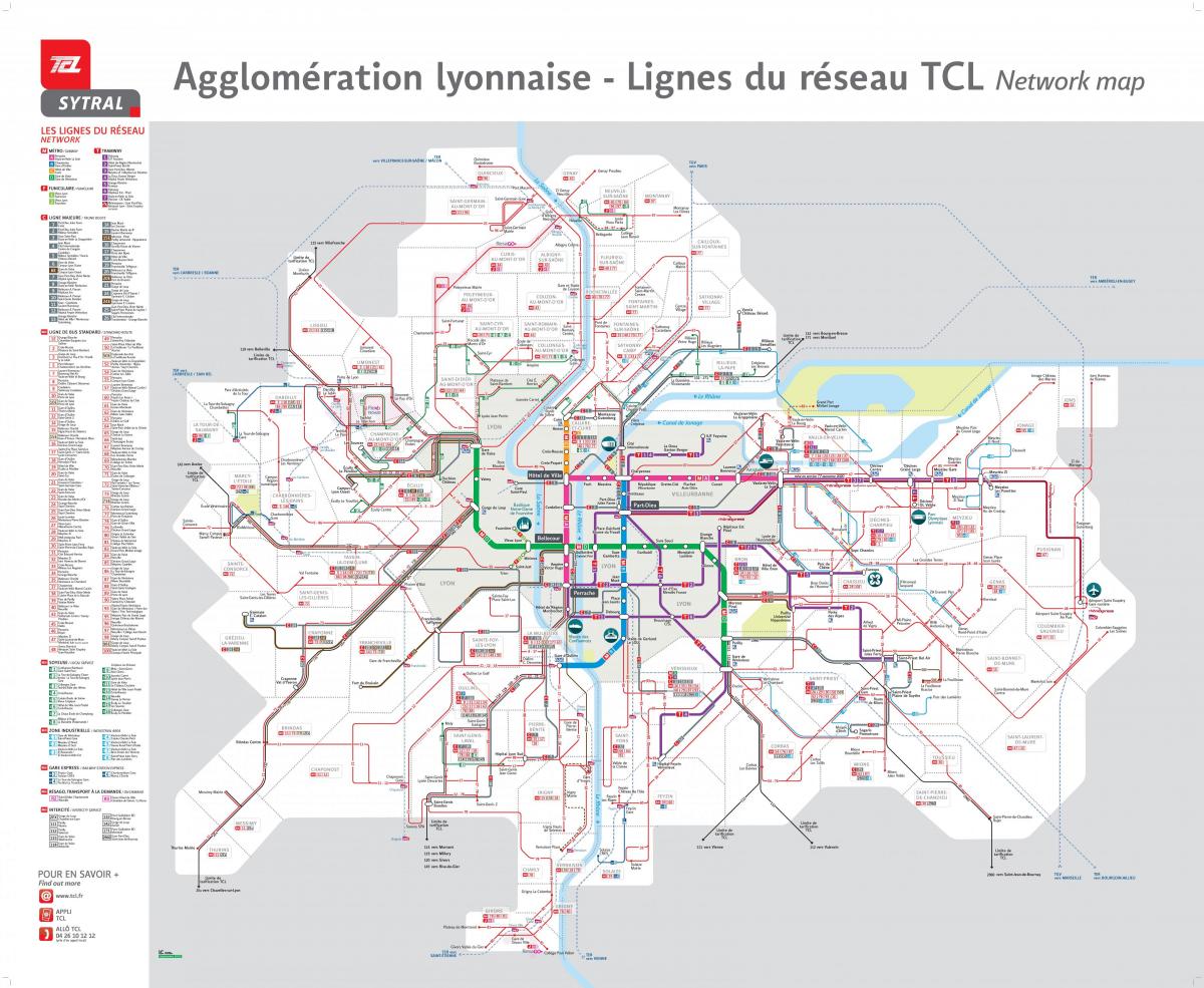 Mappa della stazione degli autobus di Lione